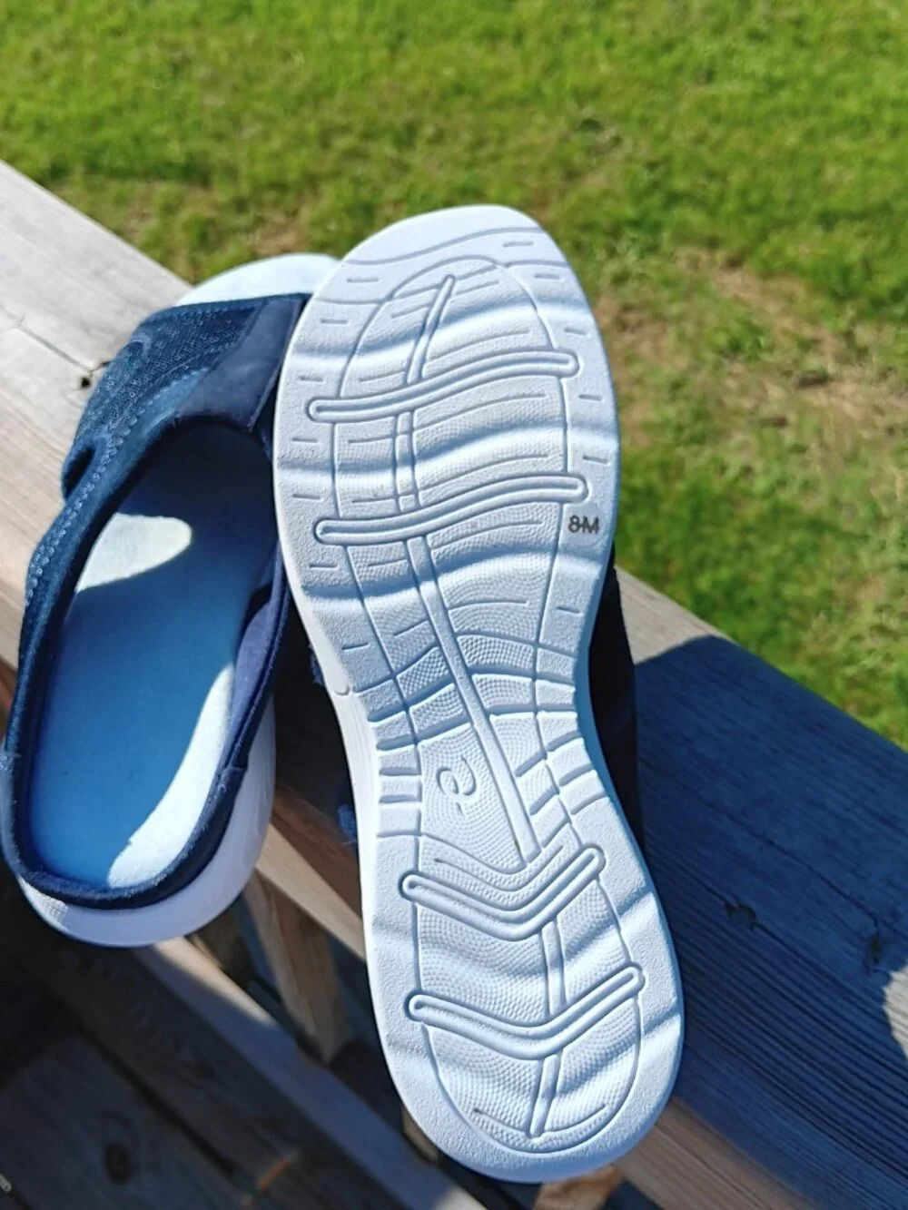NEW Easy Spirit 8 Navy Blue Traciee Slides Sandals